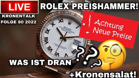 preiserhöhung rolex 2018